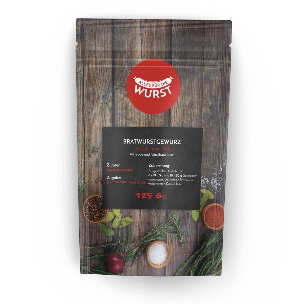 Alles für die Wurst - Bratwurstgewürz, 125 g Beutel