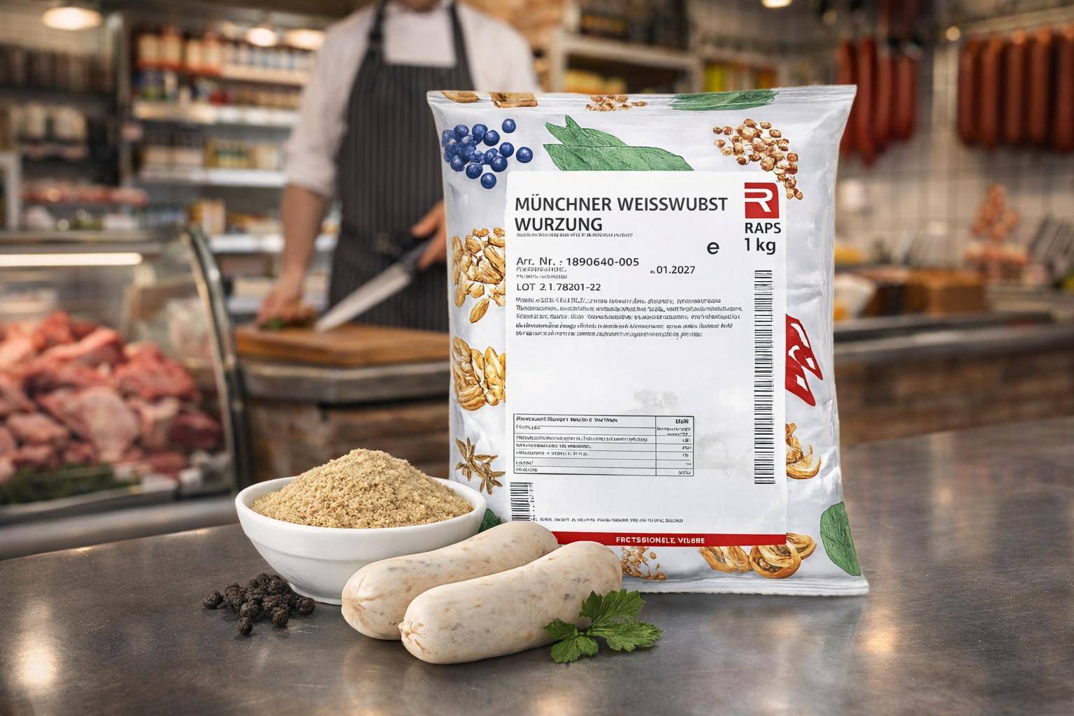 Raps - Münchner Weißwurst Würzung, 1 kg Beutel