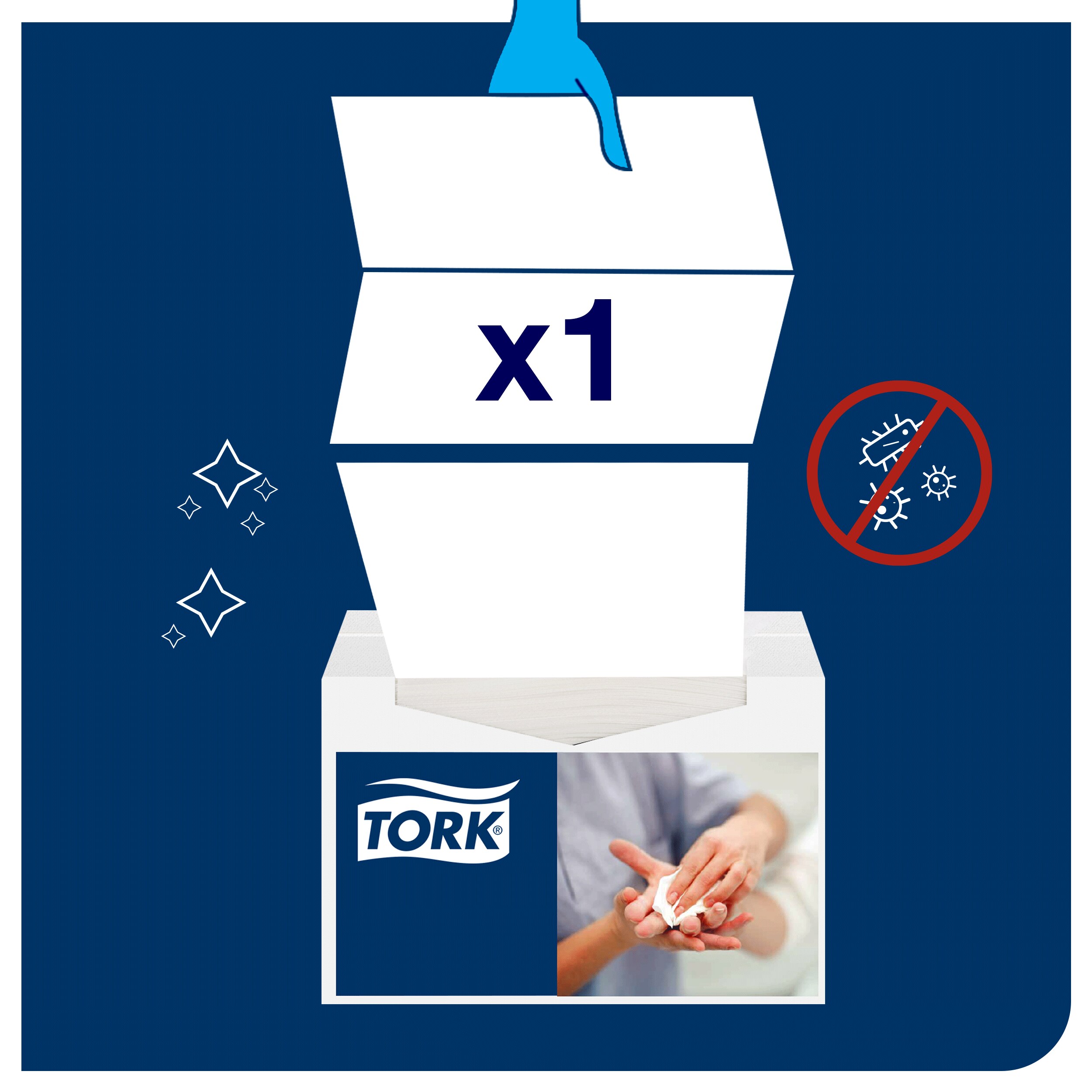 Tork - Weiches Premium Waschtuch, 1-lagig, 1 x 135 Tücher, 742200