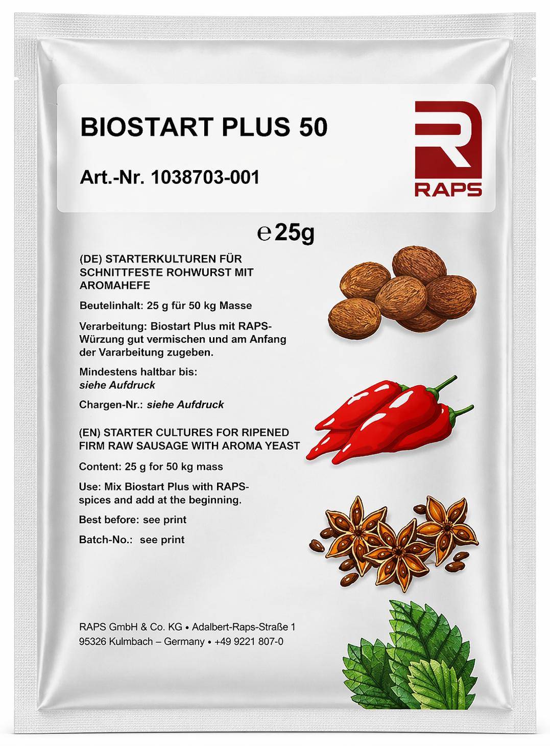 Raps - Biostart Plus 50, 25 g Beutel