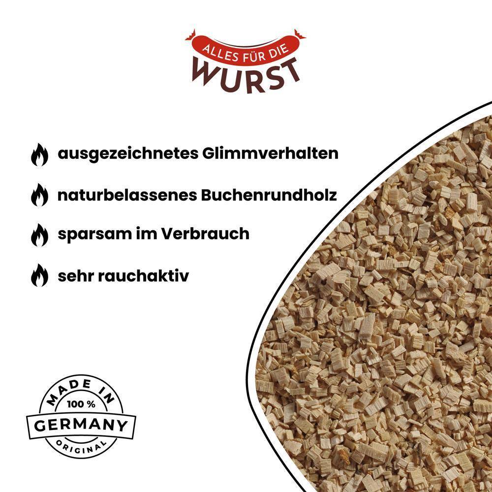 Alles für die Wurst - Räuchermehl Buche 7/20, feingrob, 15 kg Sack