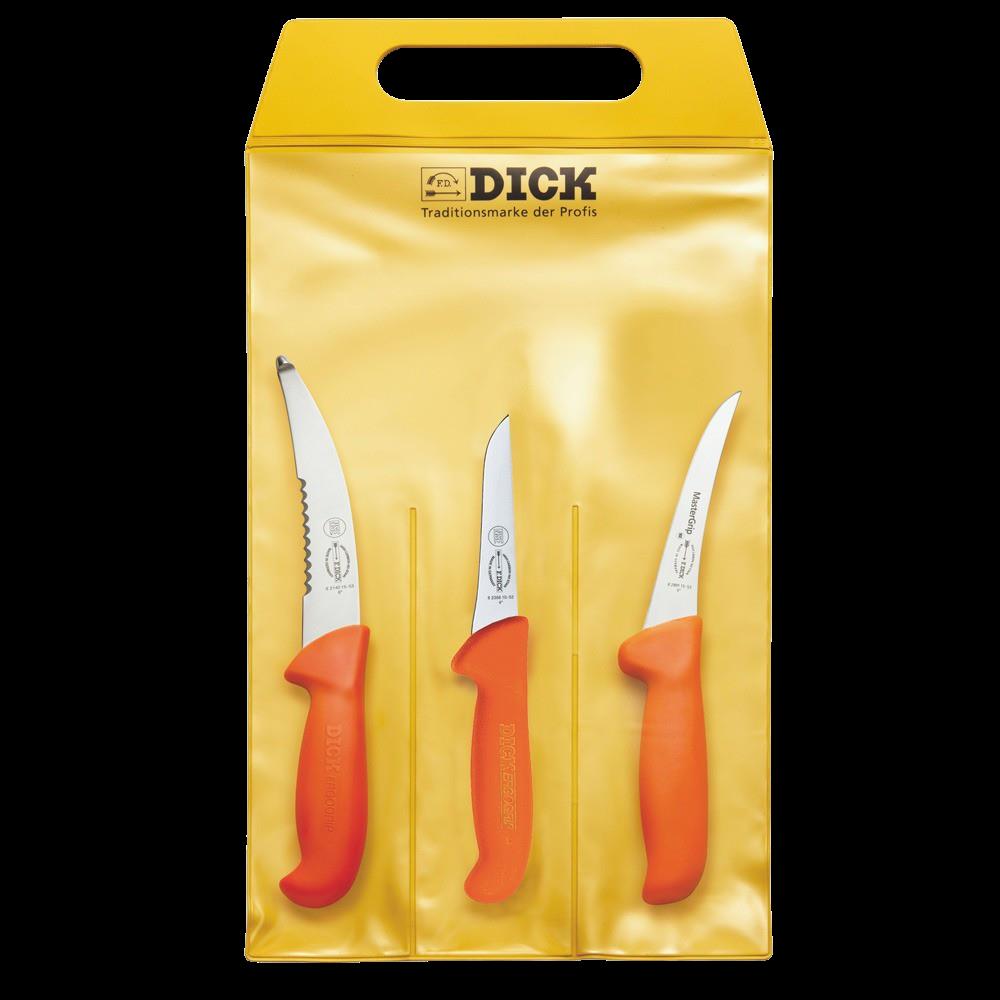 F. DICK - 3 teiliges Messerset "Jagd Outdoor", ErgoGrip, 82556200