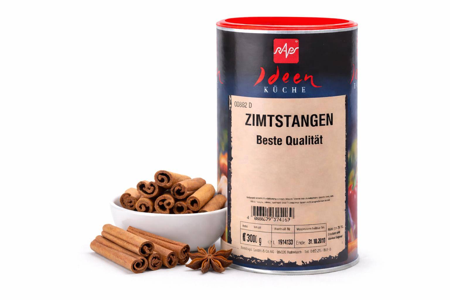 Raps - Zimtstangen, 300 g Dose