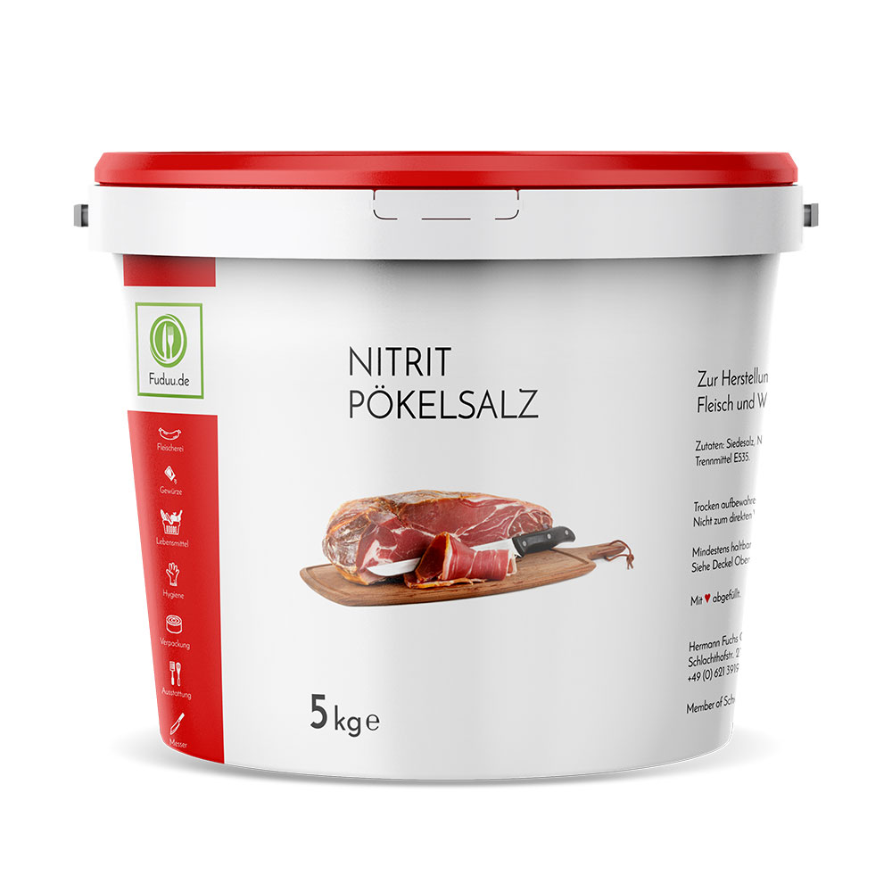 Nitritsalz / Pökelsalz, 5 kg Eimer Nitritsalz / Pökelsalz, 5 kg Eimer