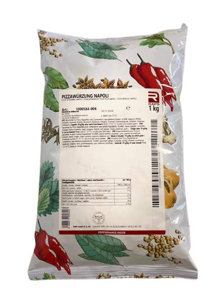 Raps - Pizzawürzung Napoli, 1 kg Beutel
