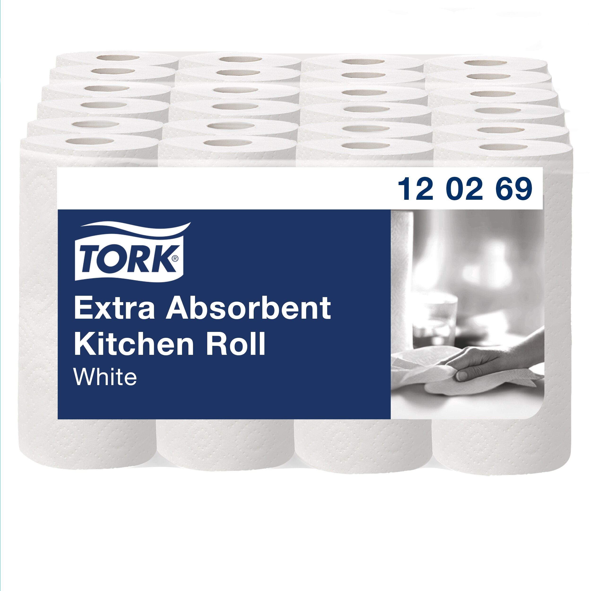 Tork - Extra-Saugfähige Küchenrolle, 2-lagig, 24 x 64 Blatt, 120269