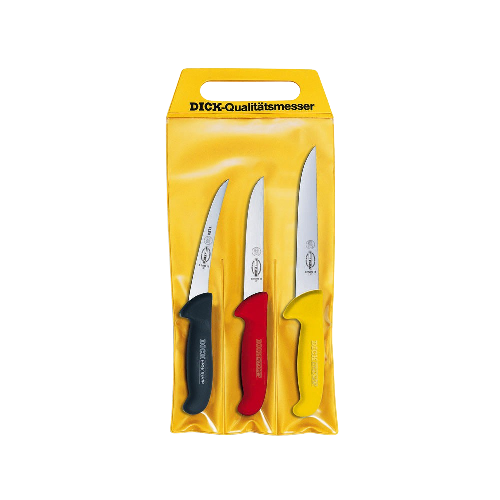 F. DICK - ErgoGrip Messersatz, 3-tlg. "Zerlegemeisterschaft“, 8255100