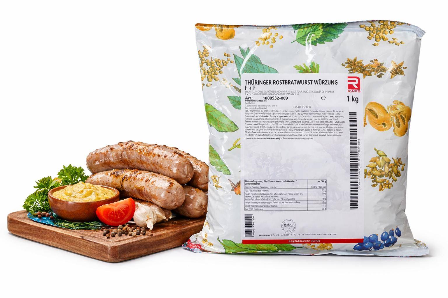 Raps - Thüringer Rostbratwurst Würzung, 1 kg Beutel
