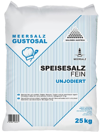 GustoMare - Meersalz fein, 0-1 mm, 25 kg Sack