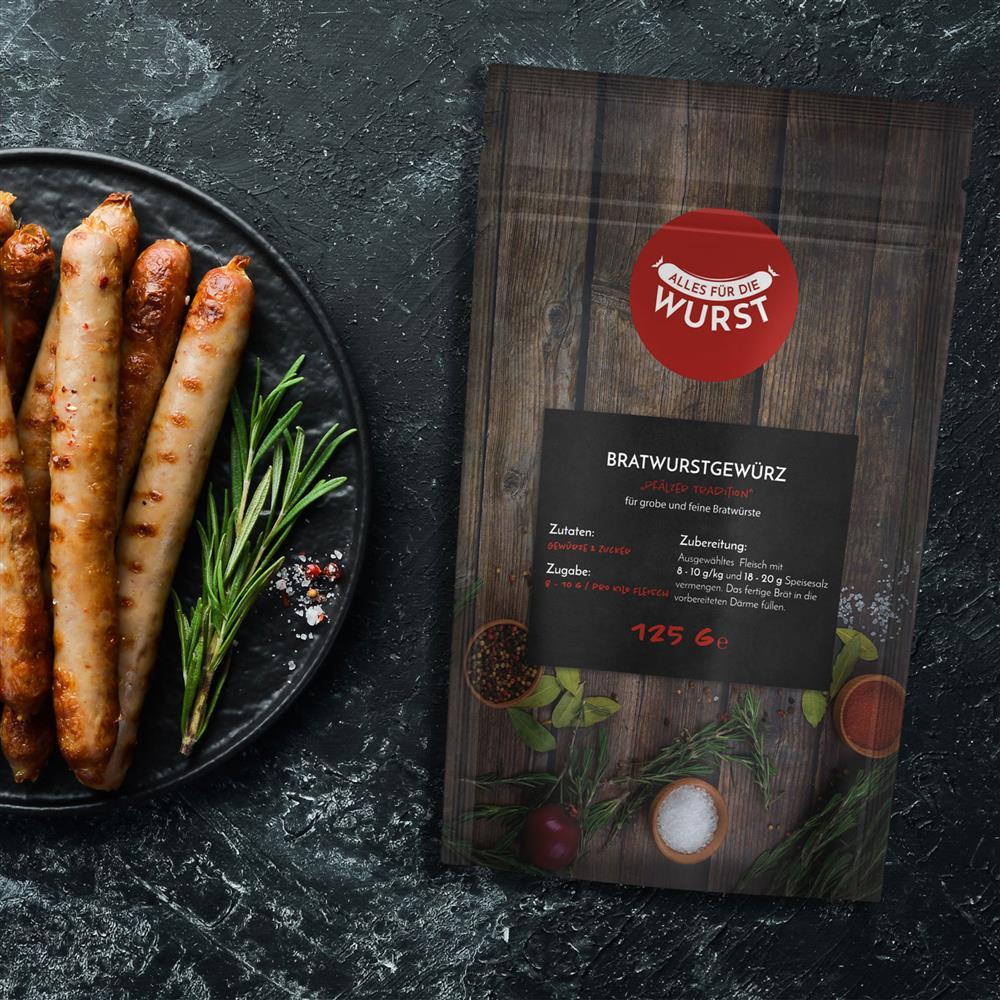 Alles für die Wurst - Bratwurstgewürz, 125 g Beutel