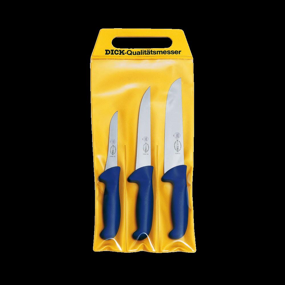 F. DICK - ErgoGrip Messer-Set, 3tlg., blau, 8255300