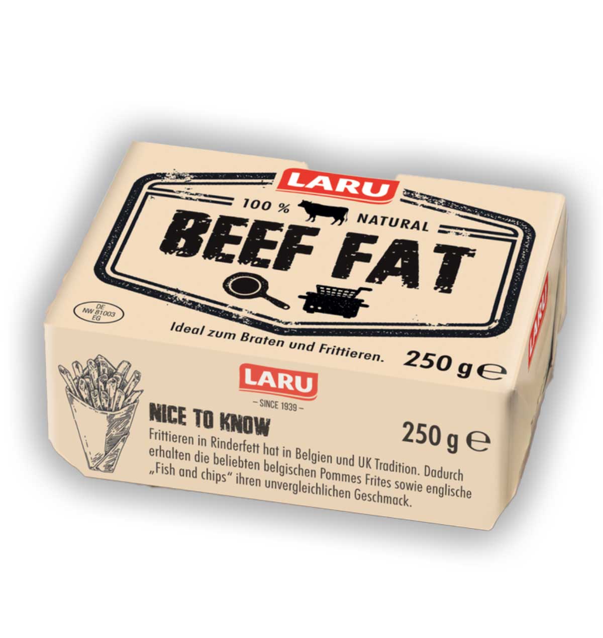 LARU - Rinderfett, 250 g Packung