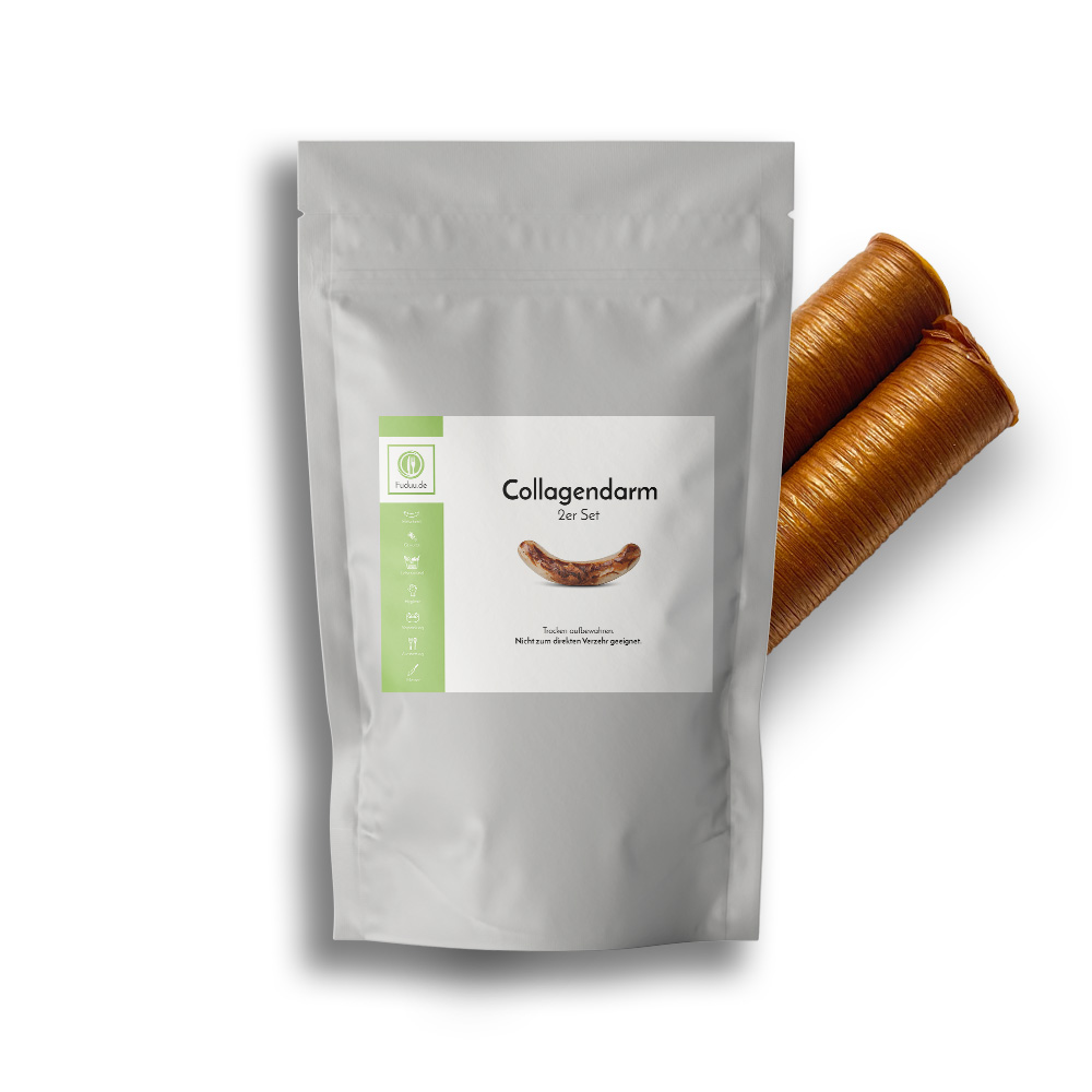 Fuduu.de - Collagendärme, rauchbraun, verschiedene Kaliber, 2er Set