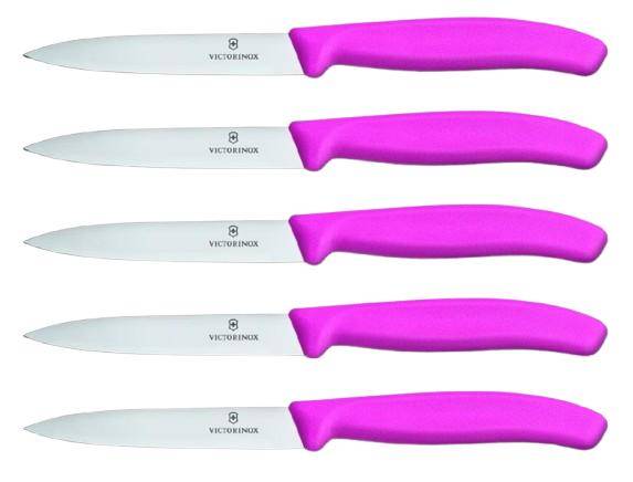 Victorinox - Küchen- Gemüsemesser Set, verschiedene Farben, 6.7706.L, (5 Messer à 1 Set)