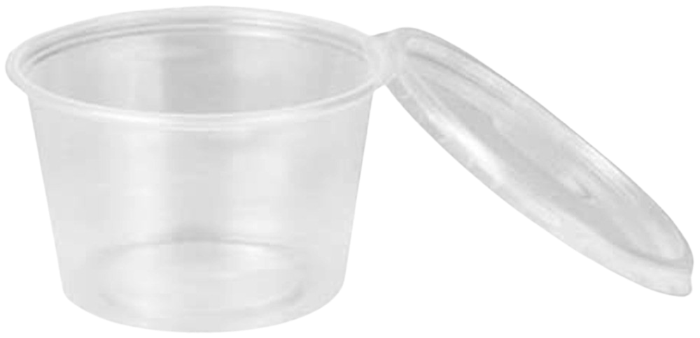 Dressing Boxx - Dressingbecher mit Deckel, klar, 50 Stück