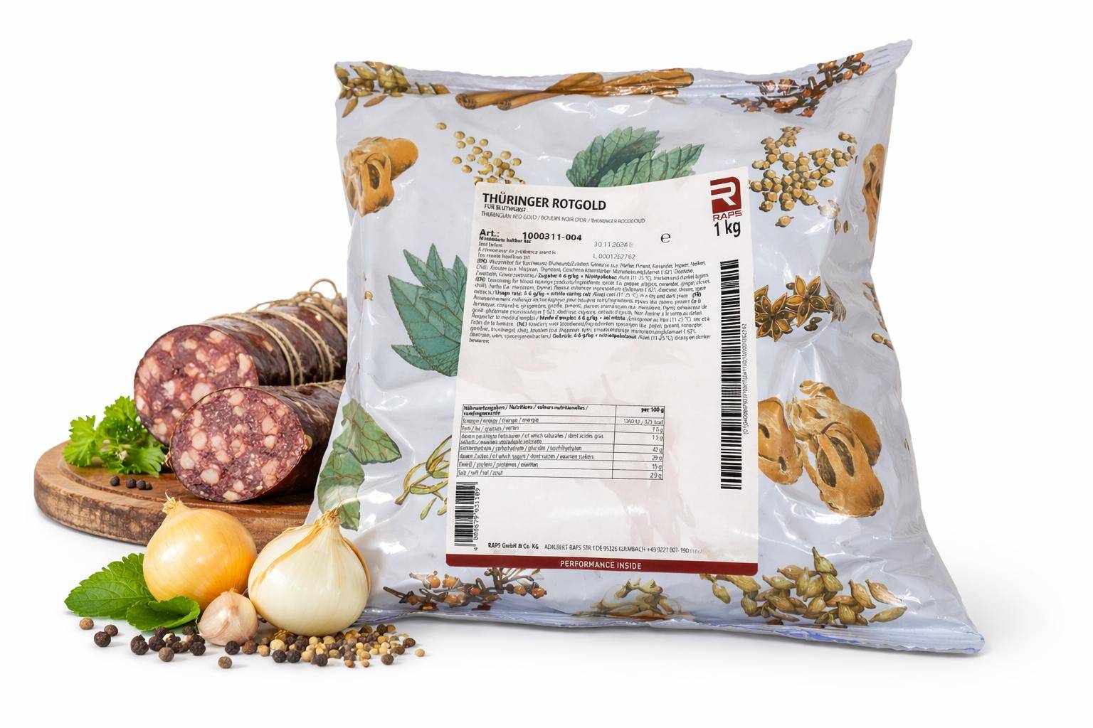 Raps - Thüringer Rot-Gold für Blutwurst, 1 kg Beutel