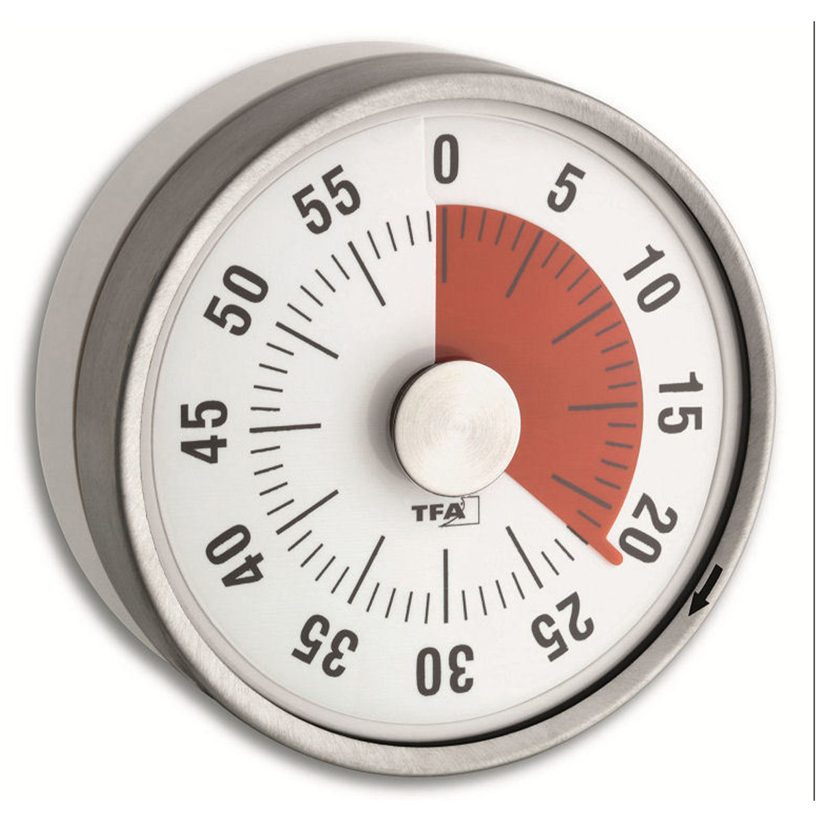 TFA - Analoger Küchen-Timer, silber