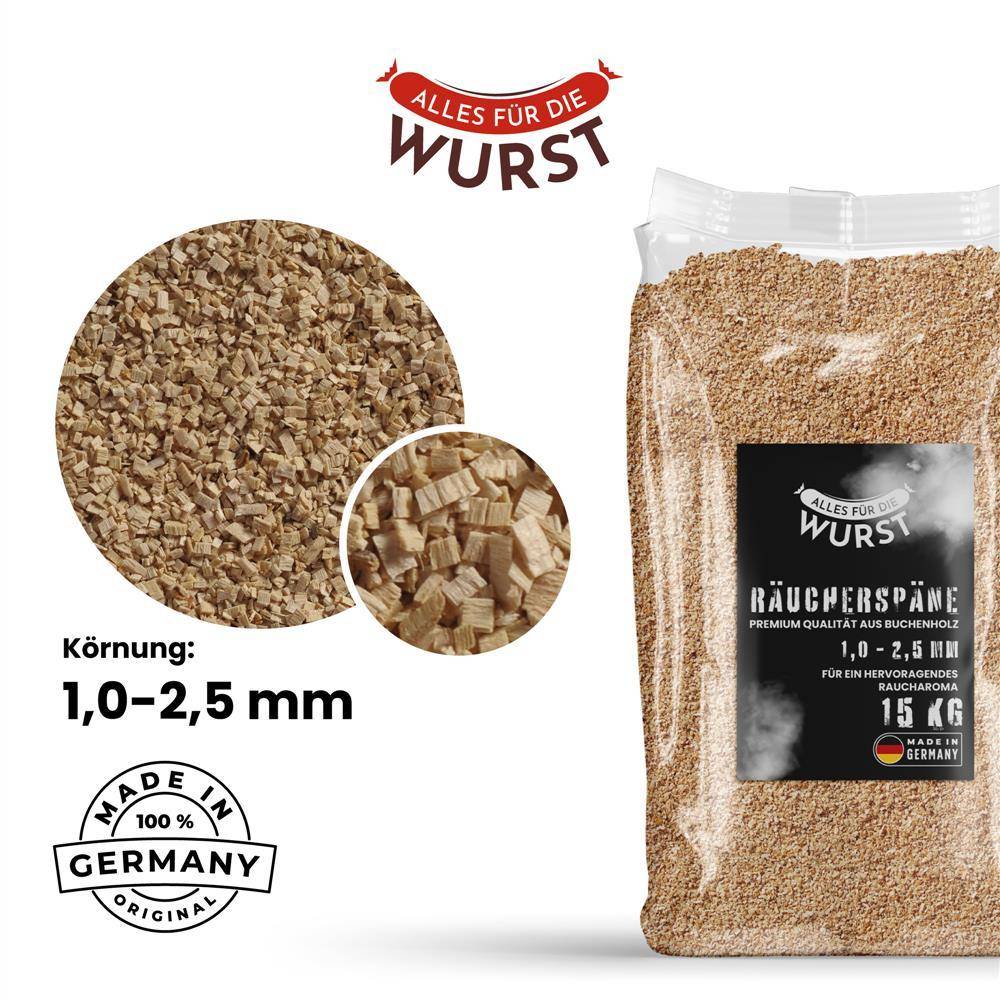 Alles für die Wurst - Räuchermehl Buche 7/20, feingrob, 15 kg Sack